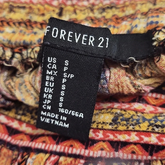 Forever 21 Aztec Mini Orange Skirt - Picture 3 of 3